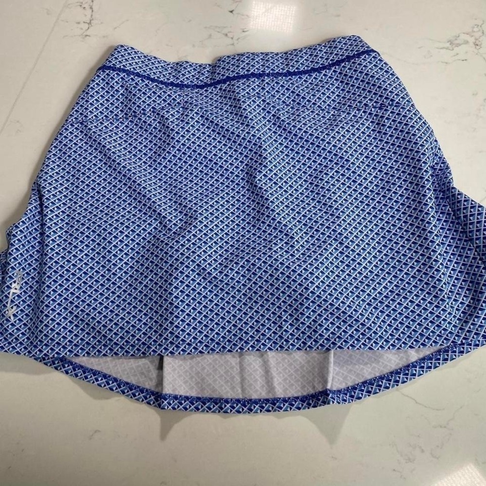 RLX Ralph Lauren Golf Skort Blue Geometric Pattern Athletic Skirt XS